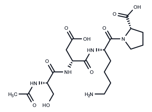 N-Acetyl-Ser-Asp-Lys-Pro Chemical Structure
