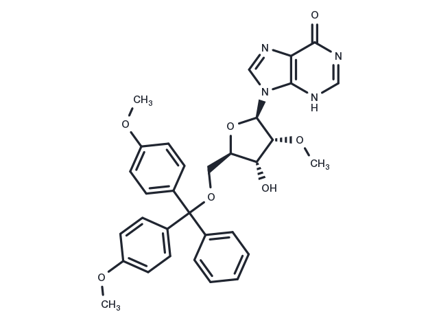 5’-O-(4,4-Dimethoxytrityl)-2’-O-methyl   inosine Chemical Structure