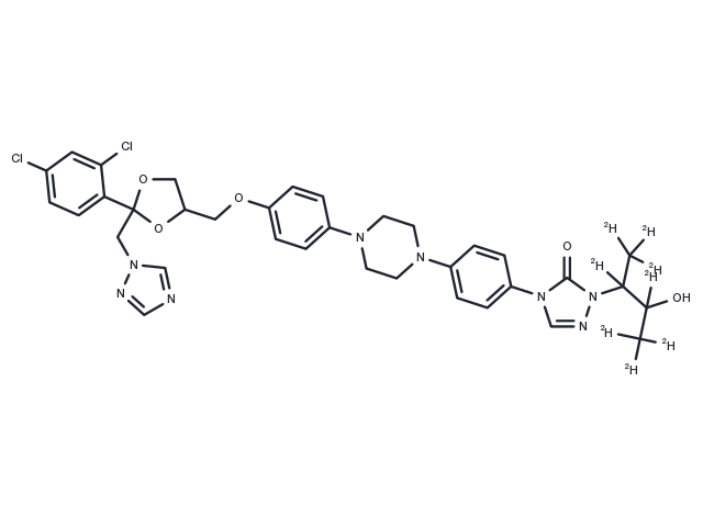 Hydroxy Itraconazole D8 Chemical Structure