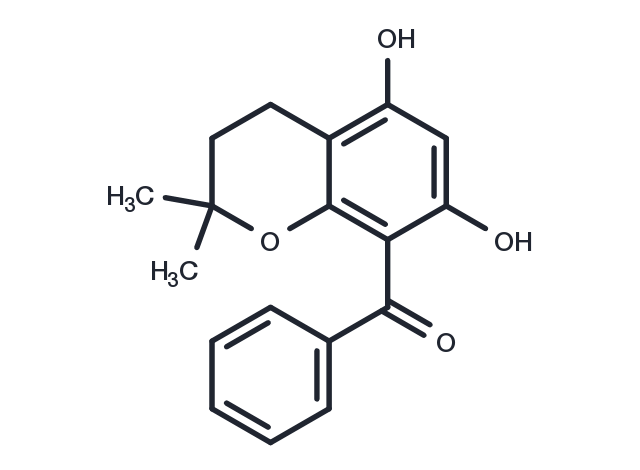 8-Benzoyl-5,7-dihydroxy-2,2-dimethylchromane Chemical Structure