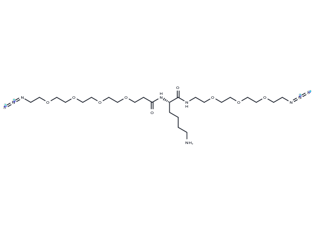 NH2-C5-PEG4-N3-L-Lysine-PEG3-N3 Chemical Structure