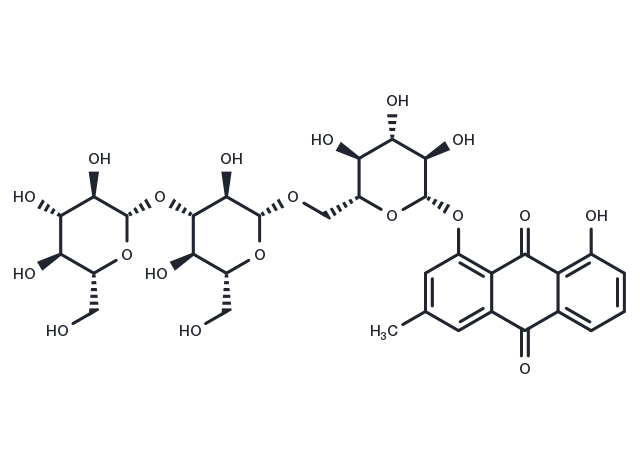 Chrysophanol triglucoside Chemical Structure