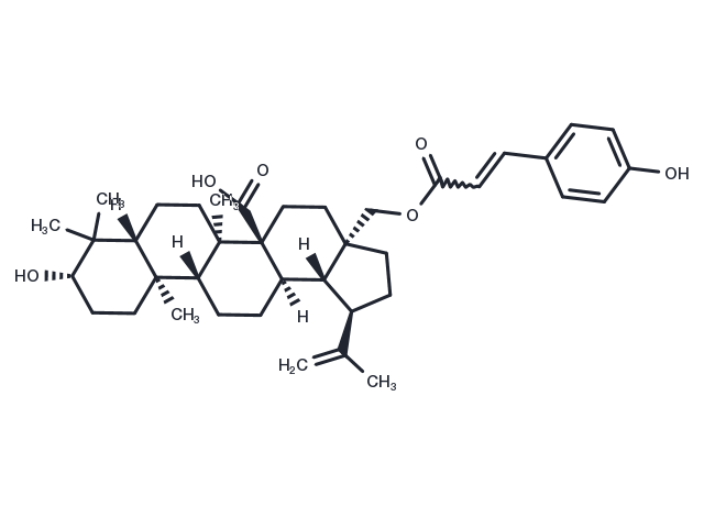 3-Hydroxy-(28-4-coumaroyloxy)lup-20(29)-en-27-oic acid Chemical Structure