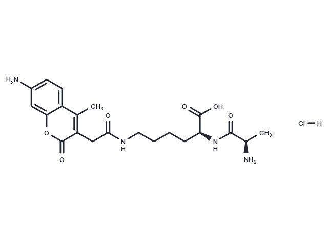 D-Ala-Lys-AMCA hydrochloride Chemical Structure