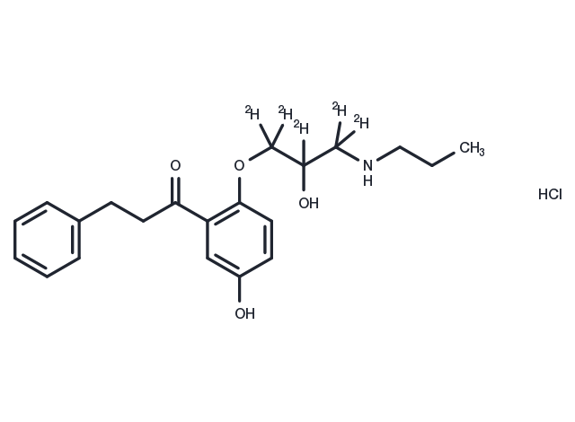 5-Hydroxy Propafenone D5 Hydrochloride Chemical Structure