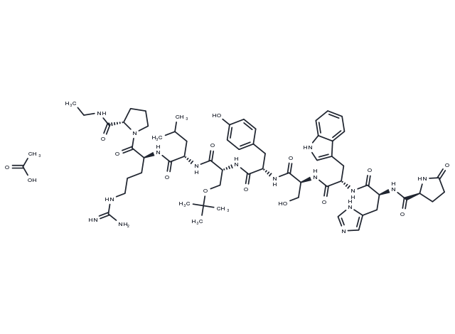 Buserelin Acetate (57982-77-1 free base) Chemical Structure