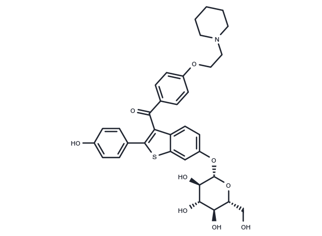 6-Raloxifene-β-D-glucopyranoside Chemical Structure