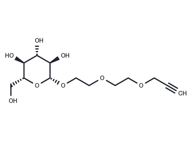 Propargyl-PEG2-beta-D-glucose Chemical Structure