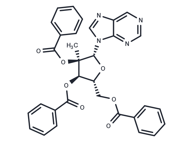9-(2-C-methyl-2,3,5-tri-O-benzoyl -β-D-ribofuranosyl) purine Chemical Structure