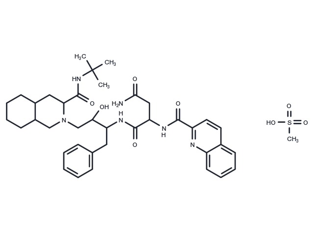 Saquinavir mesylate Chemical Structure