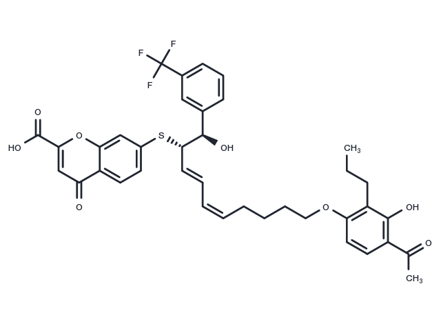 Iralukast (CGP 45715A) Chemical Structure