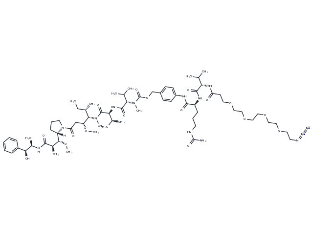 Azido-PEG4-Val-Cit-PAB-MMAE Chemical Structure