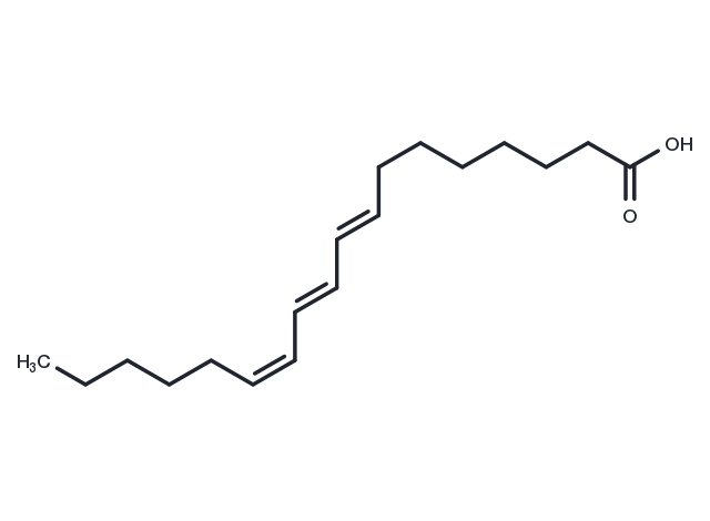 8(E),10(E),12(Z)-Octadecatrienoic Acid Chemical Structure