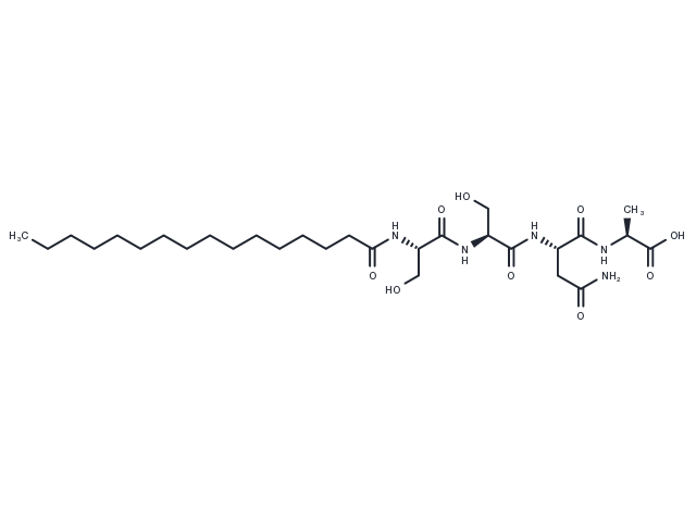 Palmitoyl tetrapeptide Chemical Structure