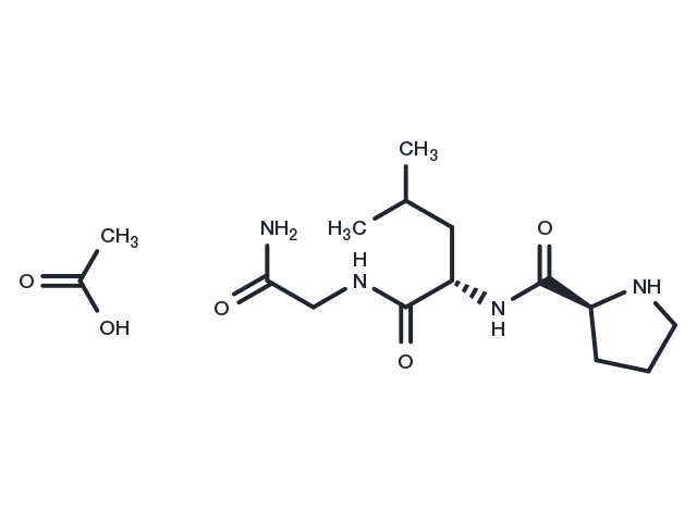 Oxytocin C-terminal tripeptide Acetate Chemical Structure