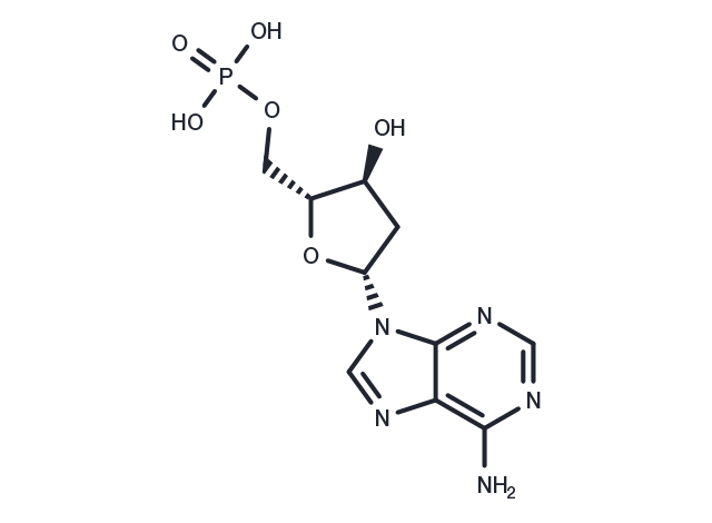 2'-Deoxyadenosine-5'-monophosphate Chemical Structure