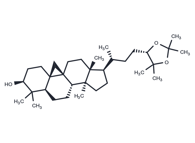 (24S)-Cycloartane-3,24,25-triol 24,25-acetonide Chemical Structure