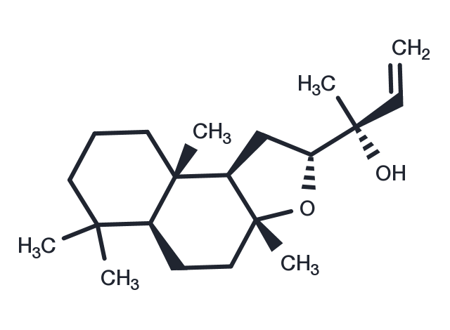 (8R,12R,13R)-8,12-Epoxylabd-14-en-13-ol Chemical Structure