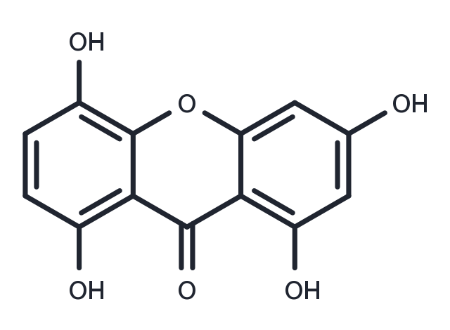 1,3,5,8-Tetrahydroxyxanthone Chemical Structure