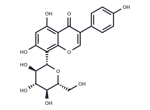 Genistein 8-c-glucoside Chemical Structure