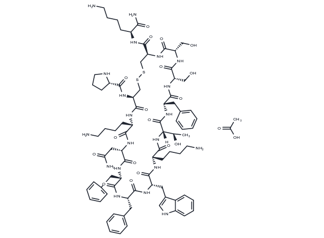 Cortistatin-14 acetate Chemical Structure