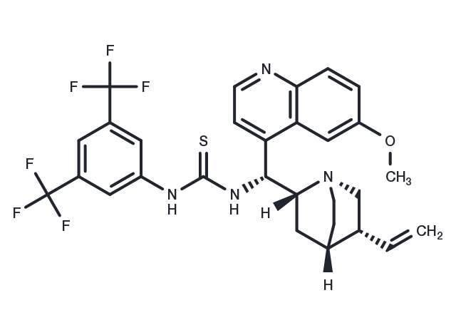 N-[3,5-bis(trifluoroMethyl)phenyl]-N'-[(9R)-6'-Methoxycinchonan-9-yl]- Thiourea Chemical Structure