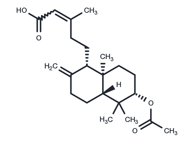 3-Acetoxy-8(17),13E-labdadien-15-oic acid Chemical Structure