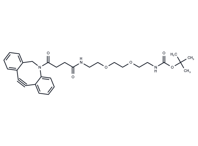 DBCO-PEG2-NH-Boc Chemical Structure