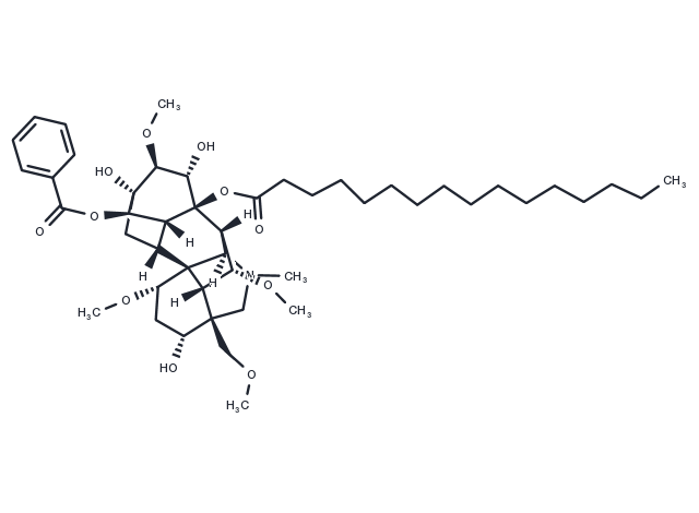 14-Benzoylmesaconine-8-palmitate Chemical Structure