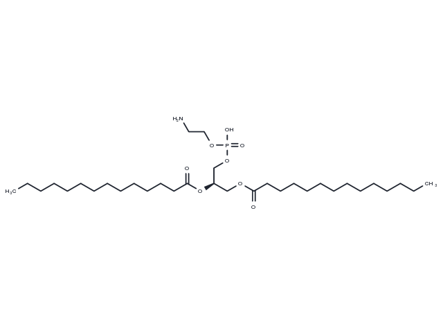 (2R)-3-(((2-Aminoethoxy)(hydroxy)phosphoryl)oxy)propane-1,2-diyl ditetradecanoate Chemical Structure