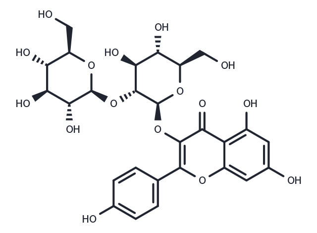 Kaempferol 3-O-sophoroside Chemical Structure