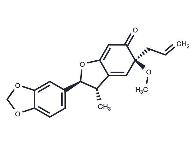 (2S)-2alpha-(1,3-Benzodioxol-5-yl)-3,5-dihydro-5alpha-methoxy-3beta-methyl-5-allyl-2H-benzofuran-6-one