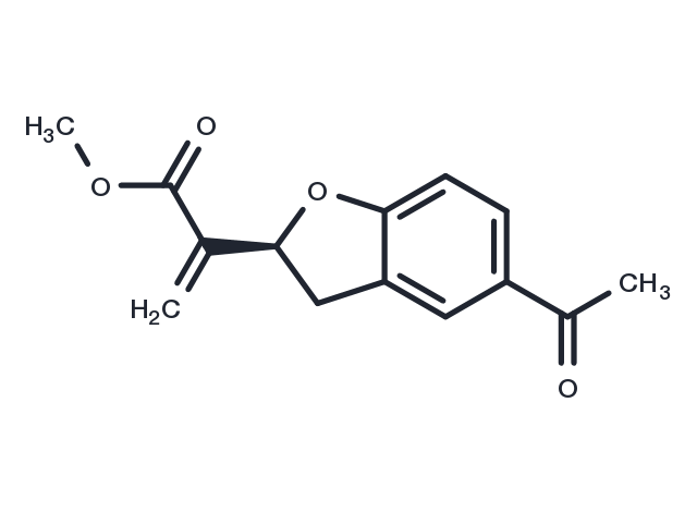 Methyl 2-(5-acetyl-2,3-dihydrobenzofuran-2-yl)propenoate Chemical Structure