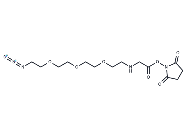 Azido-PEG3-aminoacetic acid-NHS ester Chemical Structure