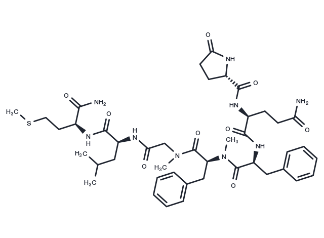 [Glp5,(Me)Phe8,Sar9] Substance P (5-11) Chemical Structure