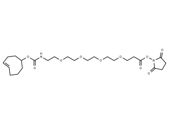 (E)-TCO-PEG4-NHS ester Chemical Structure