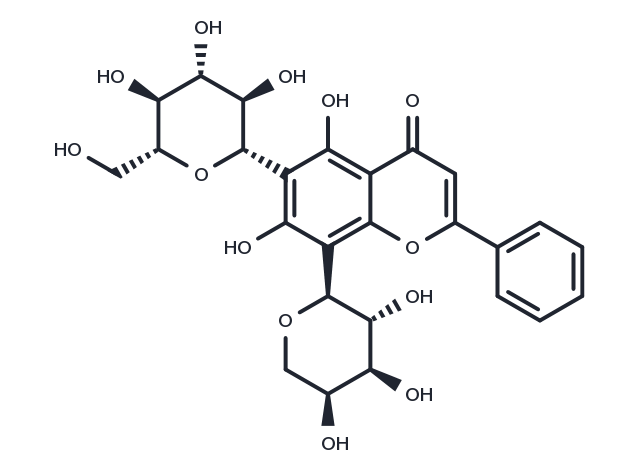 Chrysin 6-C-glucoside 8-C-arabinoside Chemical Structure