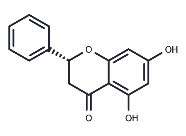 (-)-Pinocembrin Chemical Structure