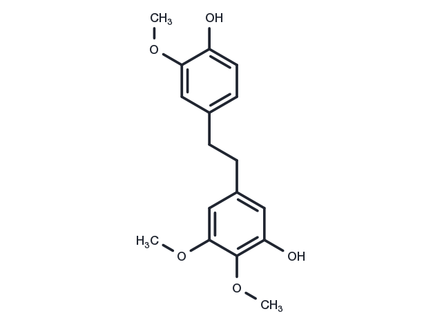 5,4'-Dihydroxy-3,4,3'-trimethoxybibenzyl Chemical Structure