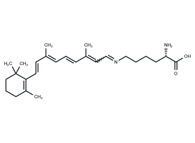 N6-(Retinylidene)lysine Chemical Structure