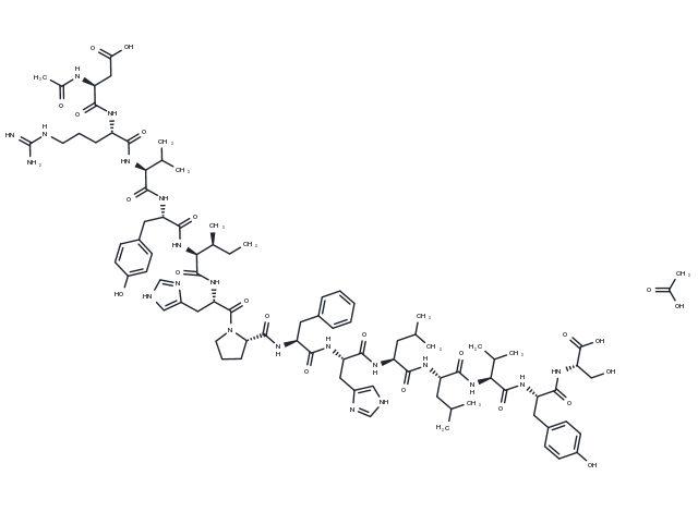 Acetyl Angiotensinogen (1-14), porcine Acetate Chemical Structure