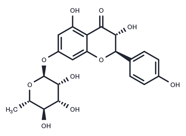 Aromadendrin 7-O-rhamnoside Chemical Structure