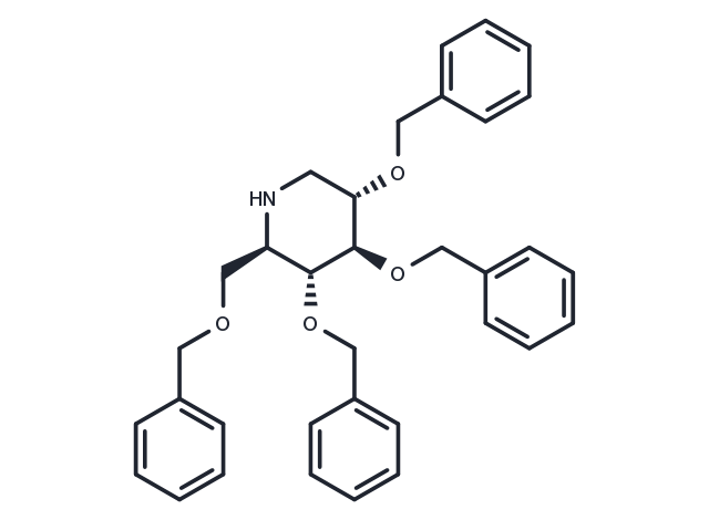 Deoxynojirimycin Tetrabenzyl Ether Chemical Structure