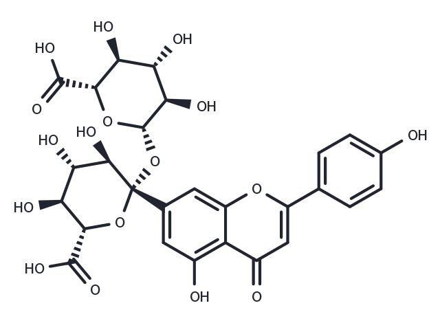 Apigenin-7-diglucuronide Chemical Structure
