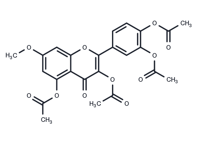 Rhamnetin tetraacetate Chemical Structure