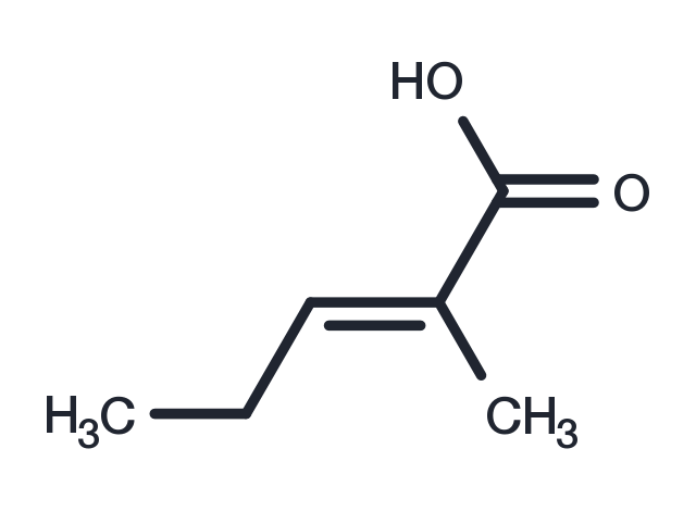 (E)-2-Methyl-2-pentenoic acid Chemical Structure