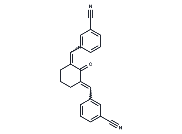 Benzonitrile, 3,3'-[(2-oxo-1,3-cyclohexanediylidene)dimethylidyne]bis- (9CI)
