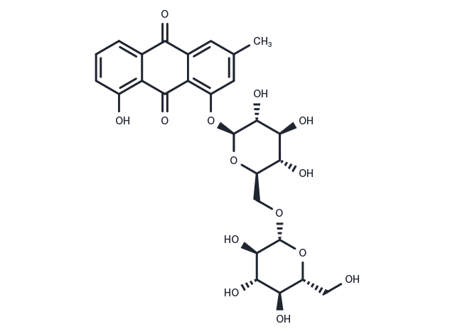 Chrysophanol-1-O-β-gentiobioside Chemical Structure