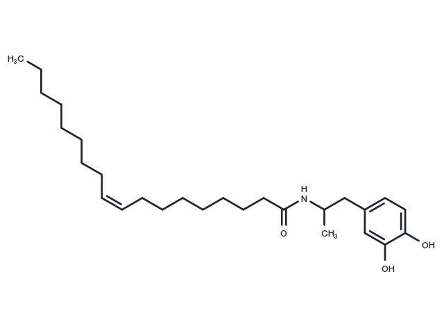 N-(1-(3,4-Dihydroxyphenyl)propan-2-yl)oleamide Chemical Structure