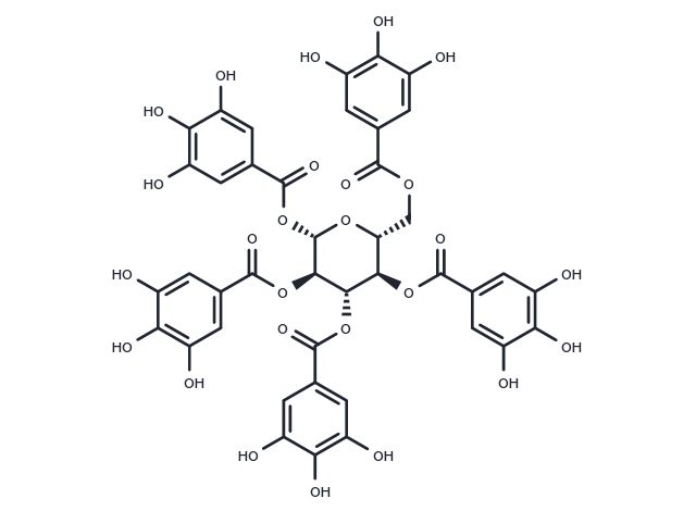 Pentagalloylglucose Chemical Structure